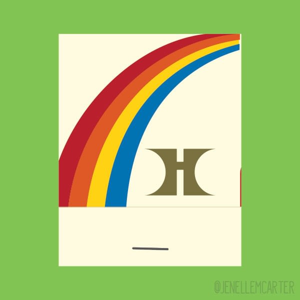Hilton Rainbow Matchbook Cover