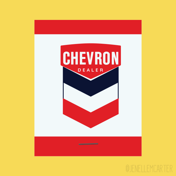Chevron Dealer Matchbook Cover