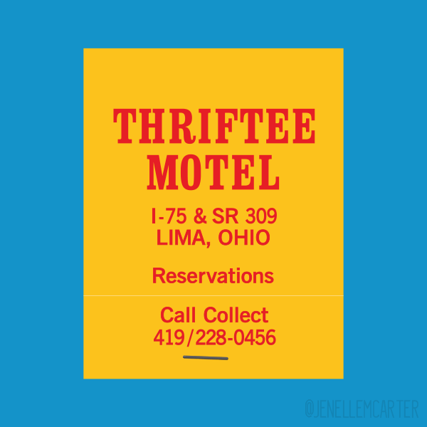 Thriftee Motel Matchbook Cover