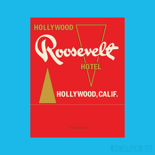 Hollywood Roosevelt Hotel Matchbook Cover
