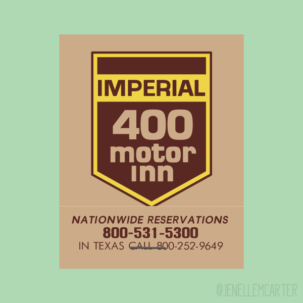 Imperial Motor Inn Matchbook Cover